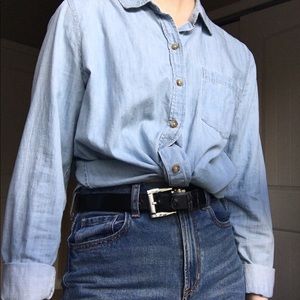 Long Sleeve Denim Button Up